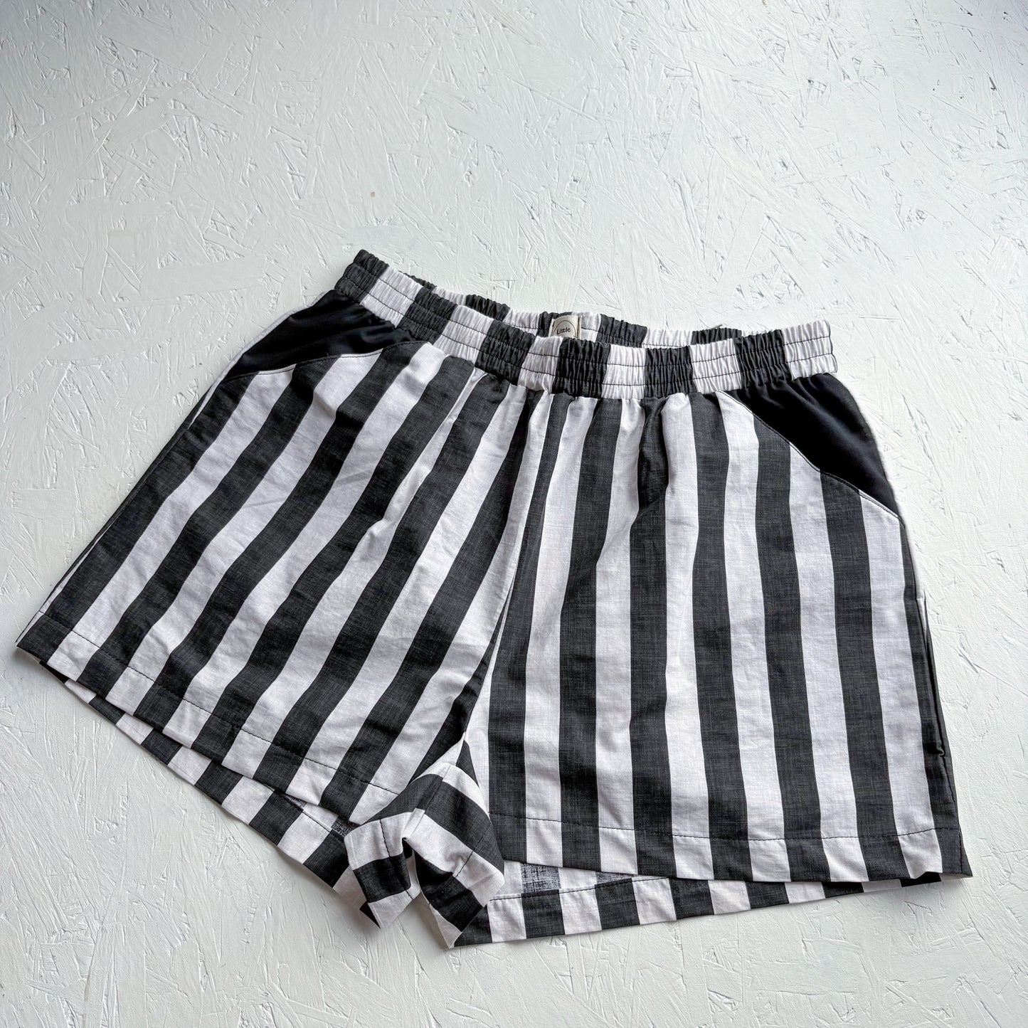 Black and white stripe Indy Short