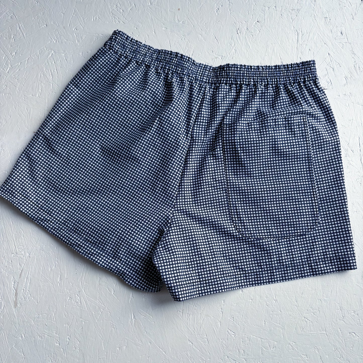 Navy Gingham Indy Short