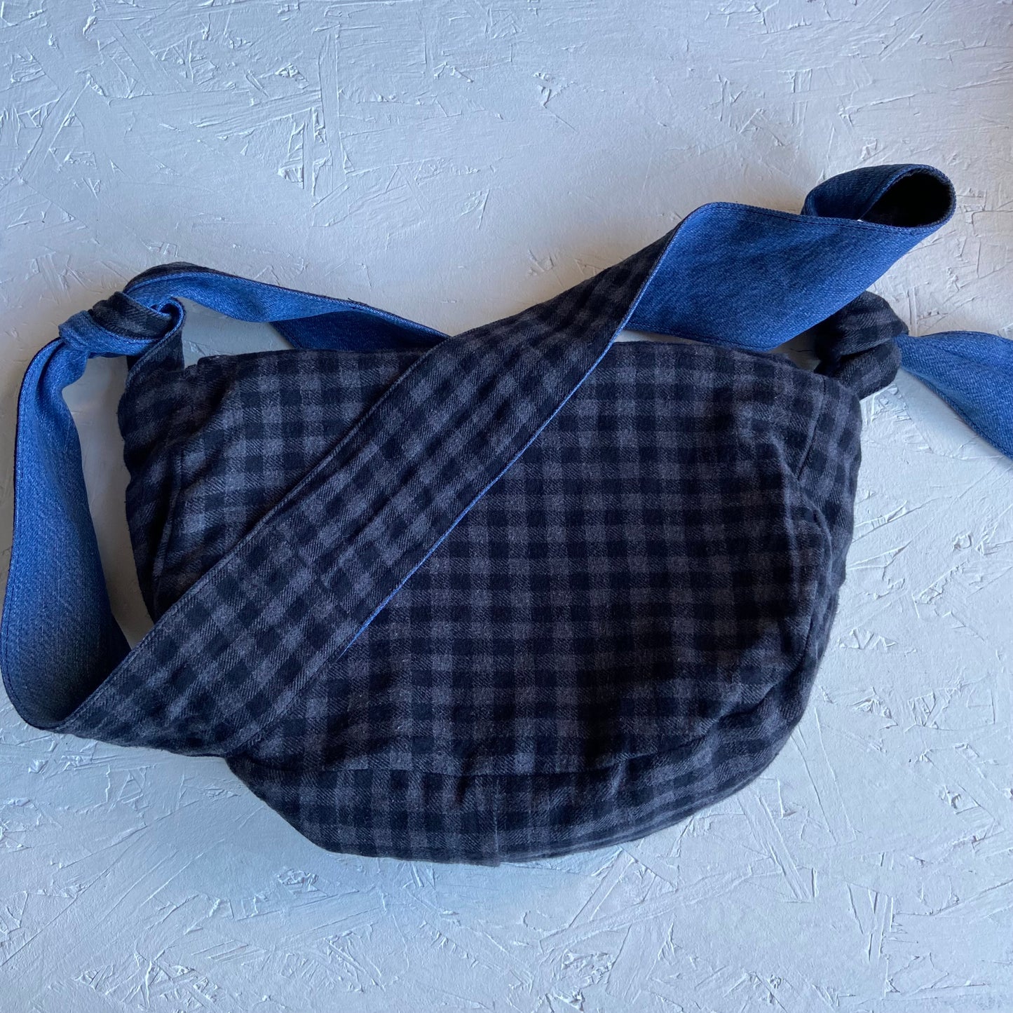 Denim and Check Harper Bag