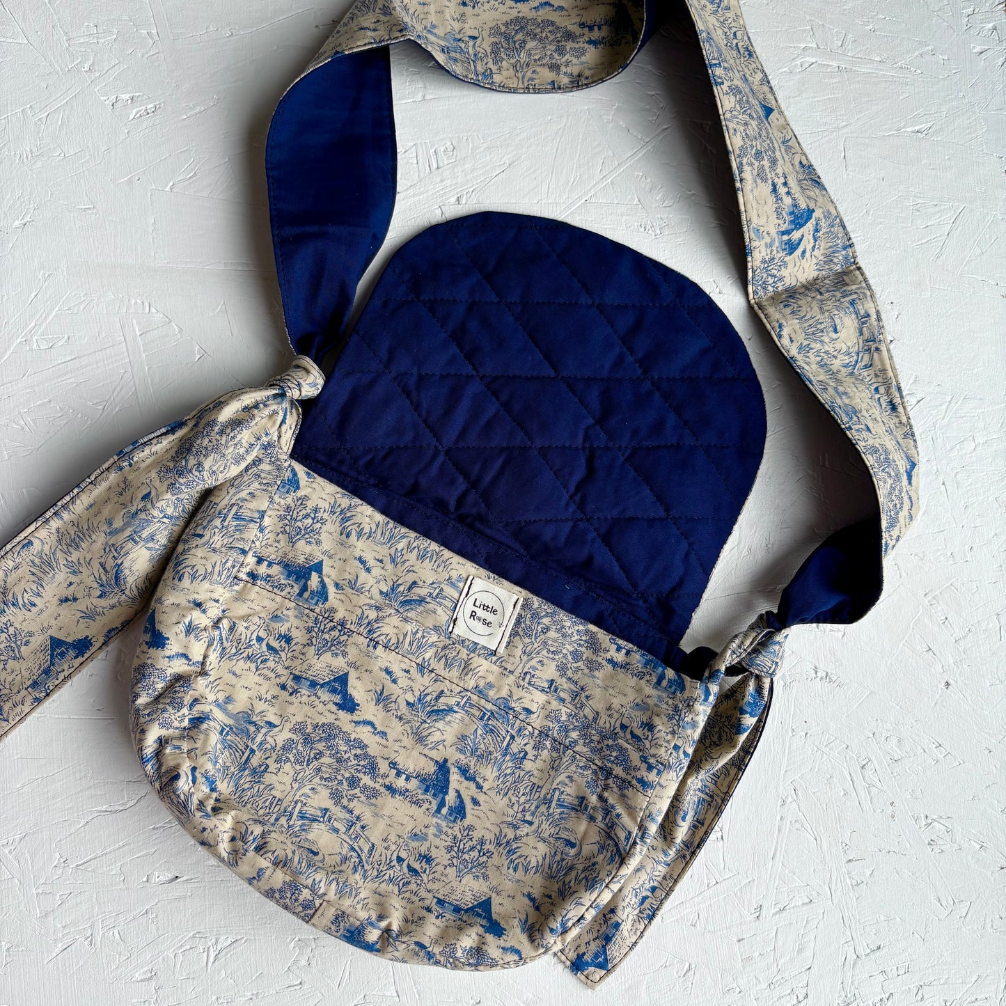 Blue Print and Navy Mini Harper