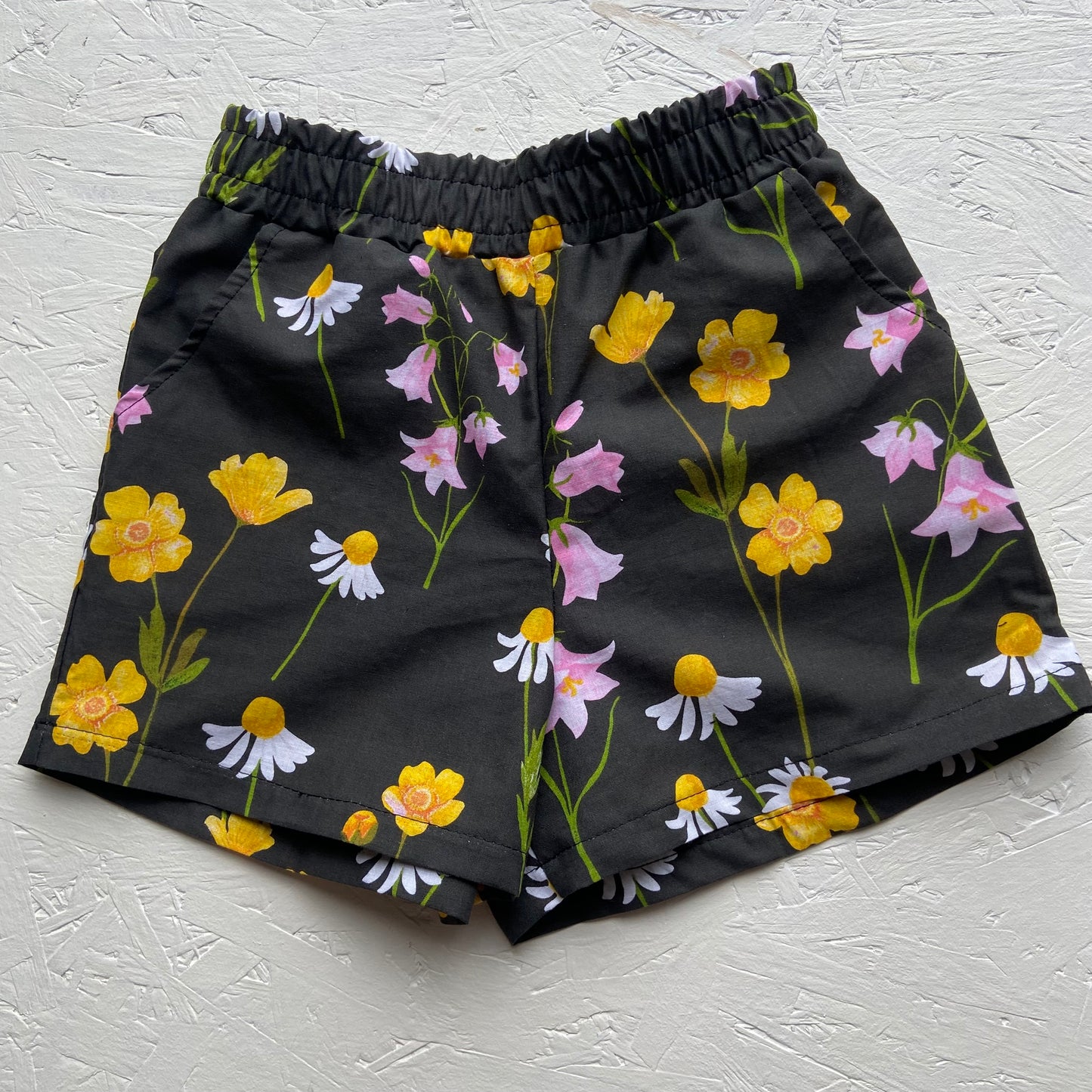 Black Floral Indy Shorts