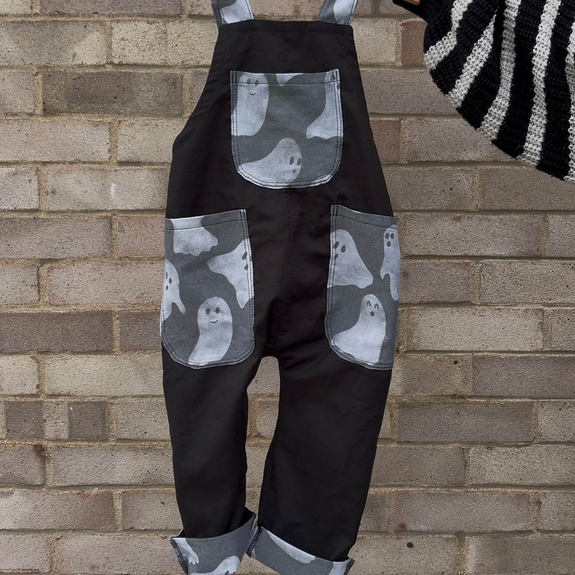 Ghosty and Black Joey Dungarees