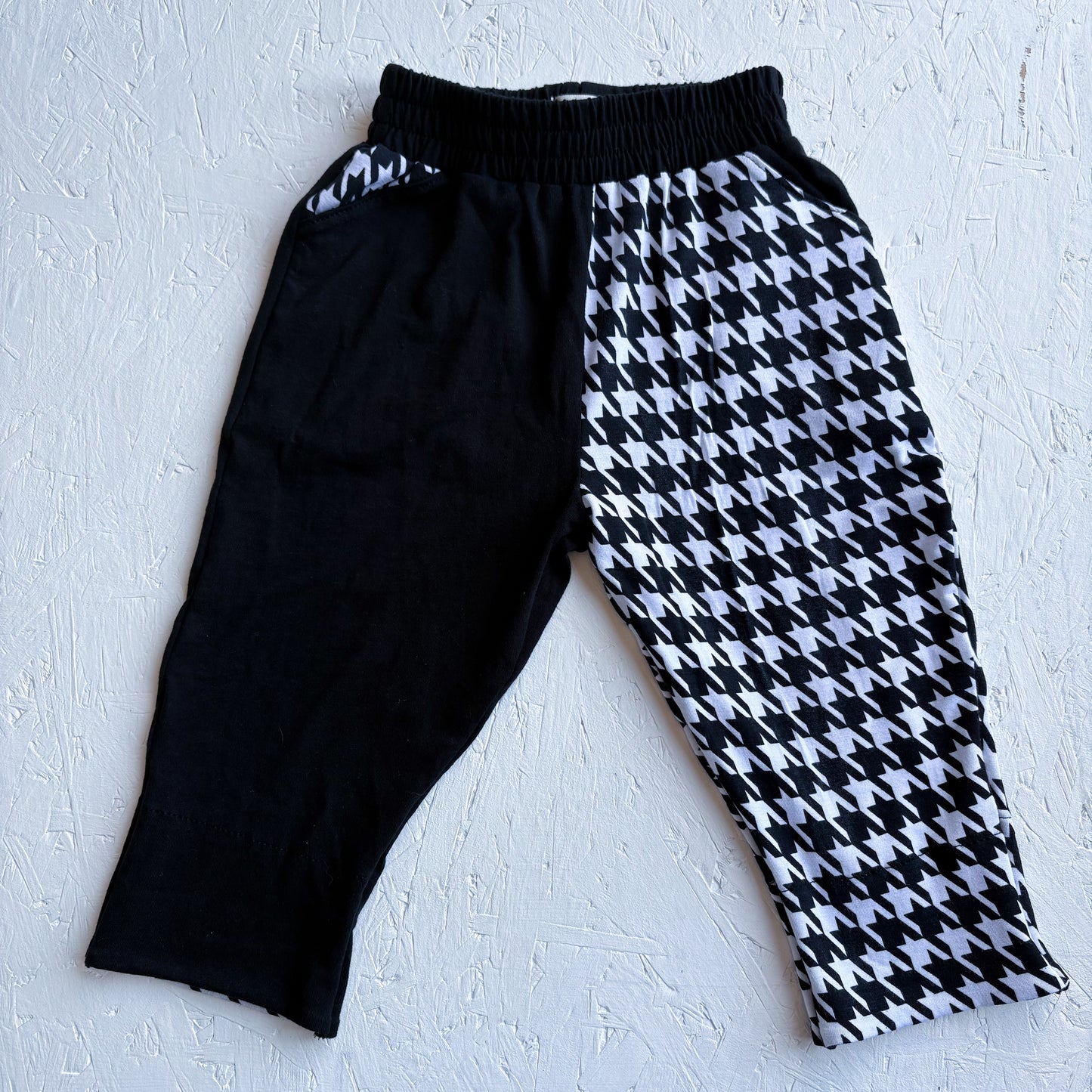 Dogstooth/Black Split Baggies