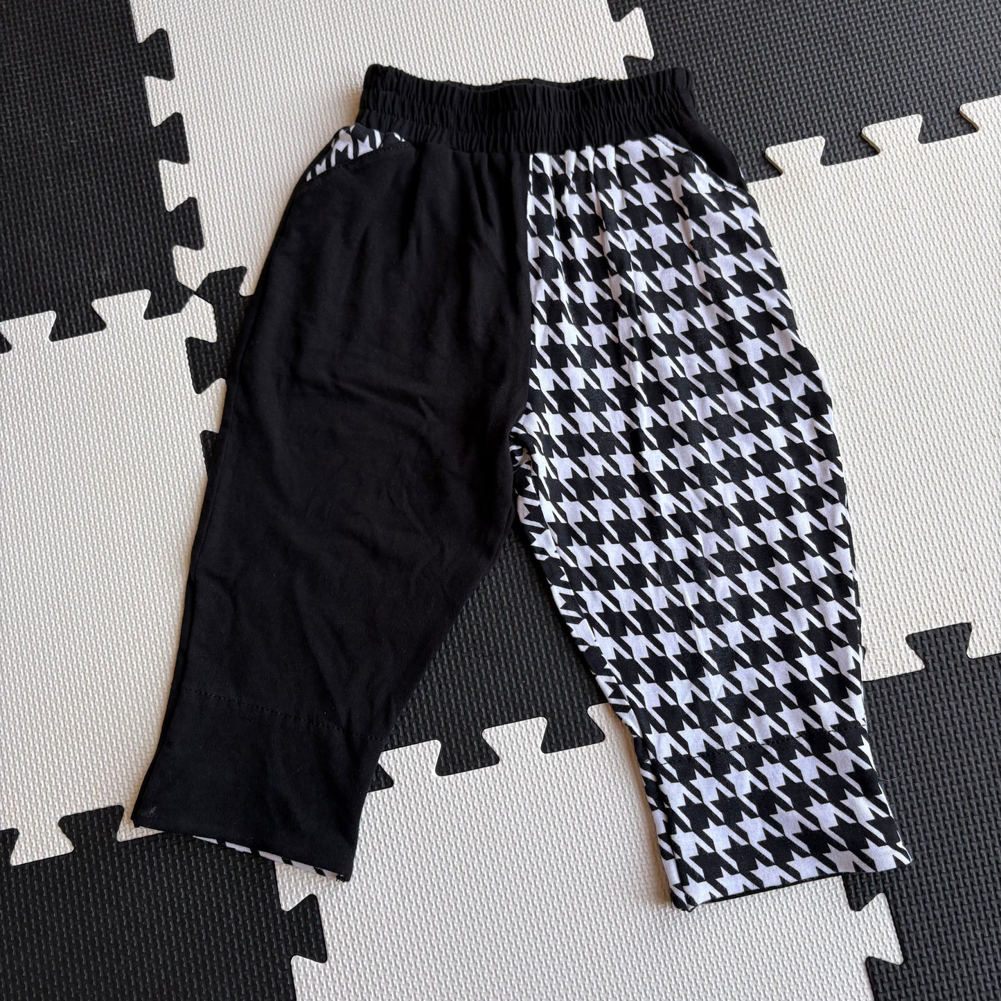 Dogstooth/Black Split Baggies