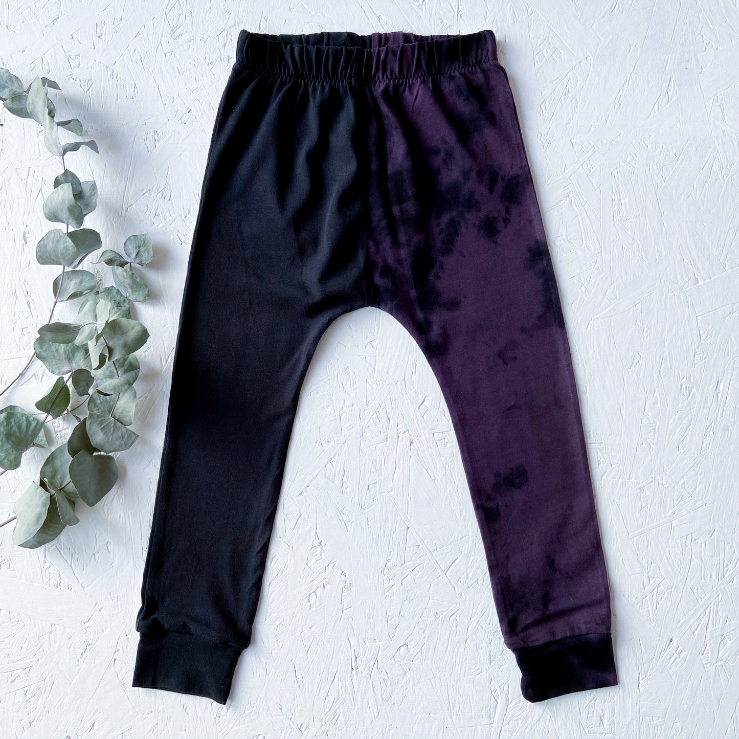 Purple Tie Dye/Black Split Skinnies