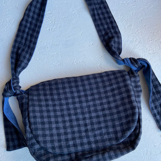Denim and Check Harper Bag