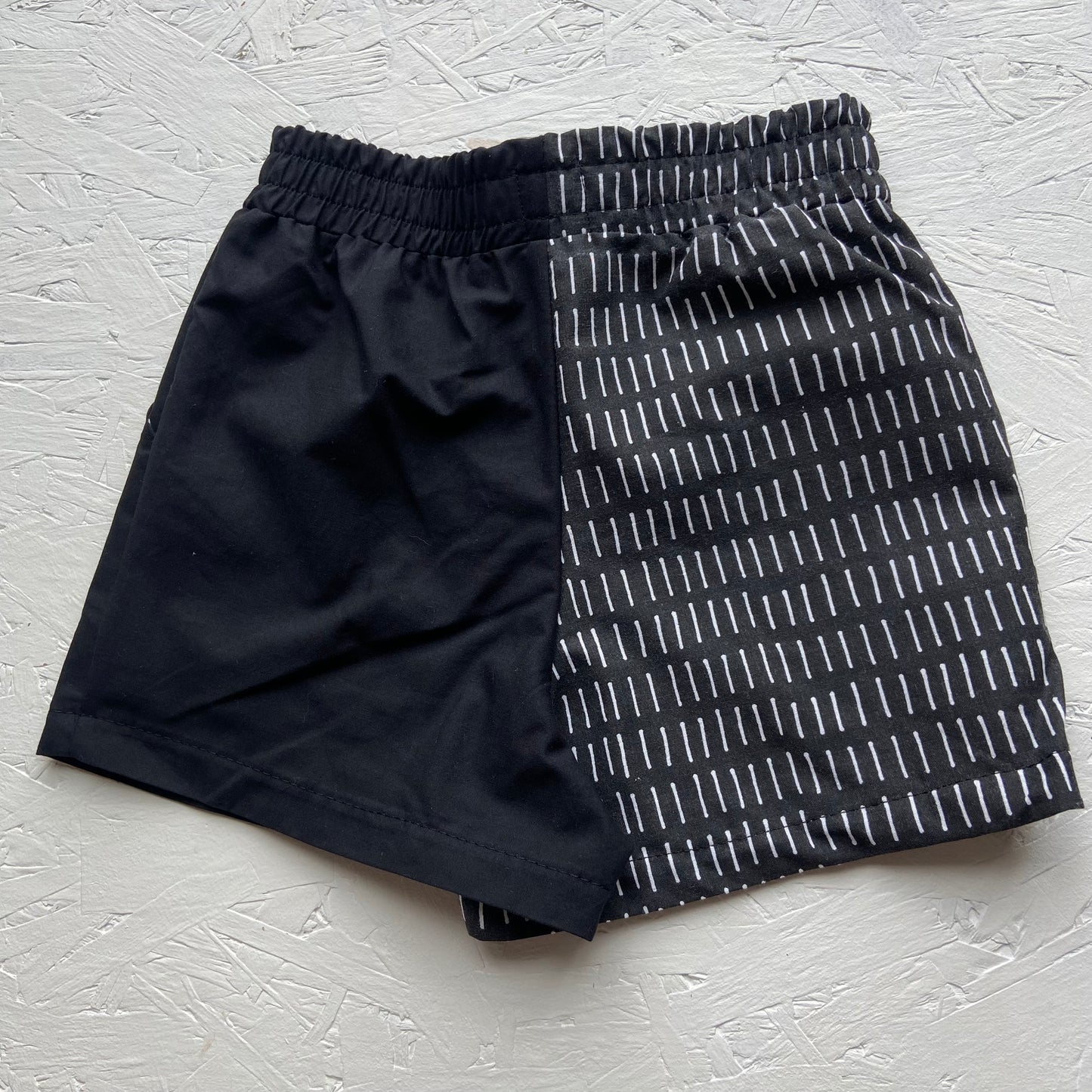 Black Lines Split Indy Shorts