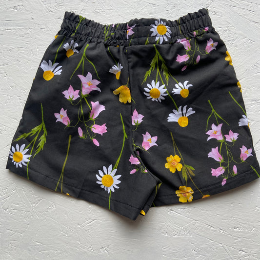 Black Floral Indy Shorts