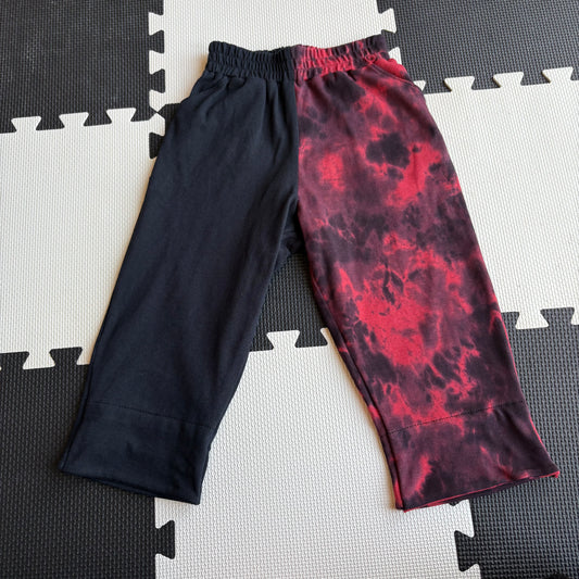 Red and Black Tie Dye Split Baggies