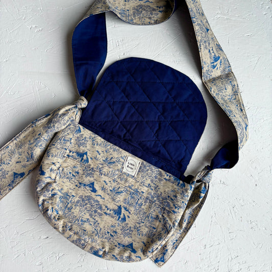 Blue Print and Navy Mini Harper