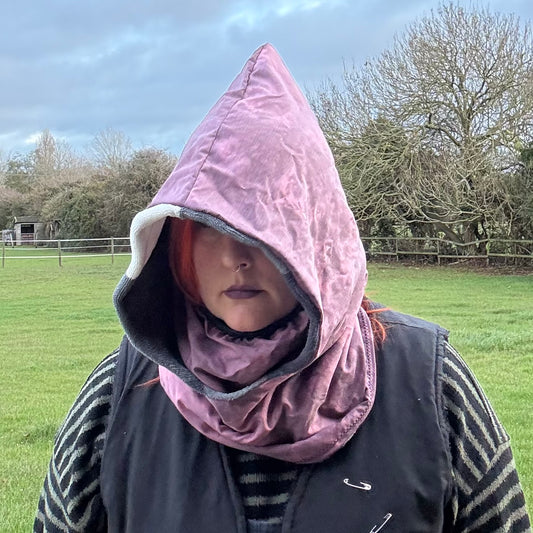 Dark Pink/Black Tie Dye Snixie Hood