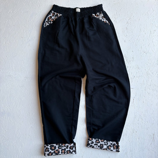 Black/Leopard Adult Baggies