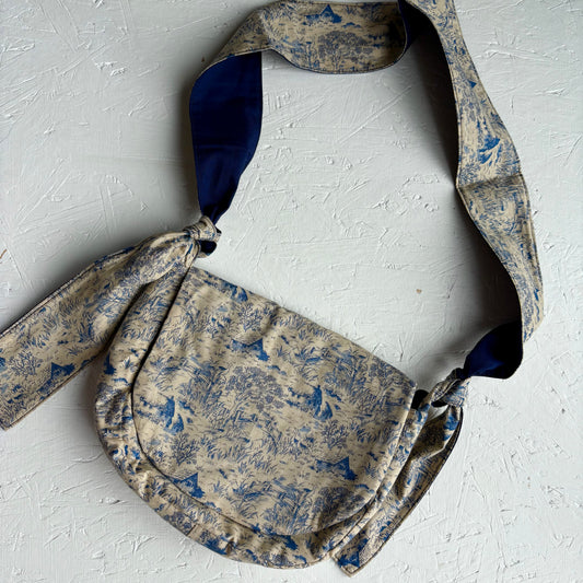 Blue Print and Navy Mini Harper