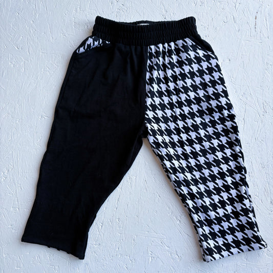 Dogstooth/Black Split Baggies