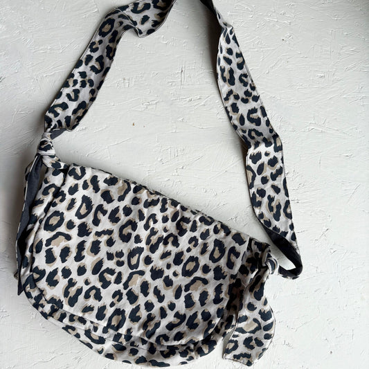 Leopard print and Grey Harper Bag
