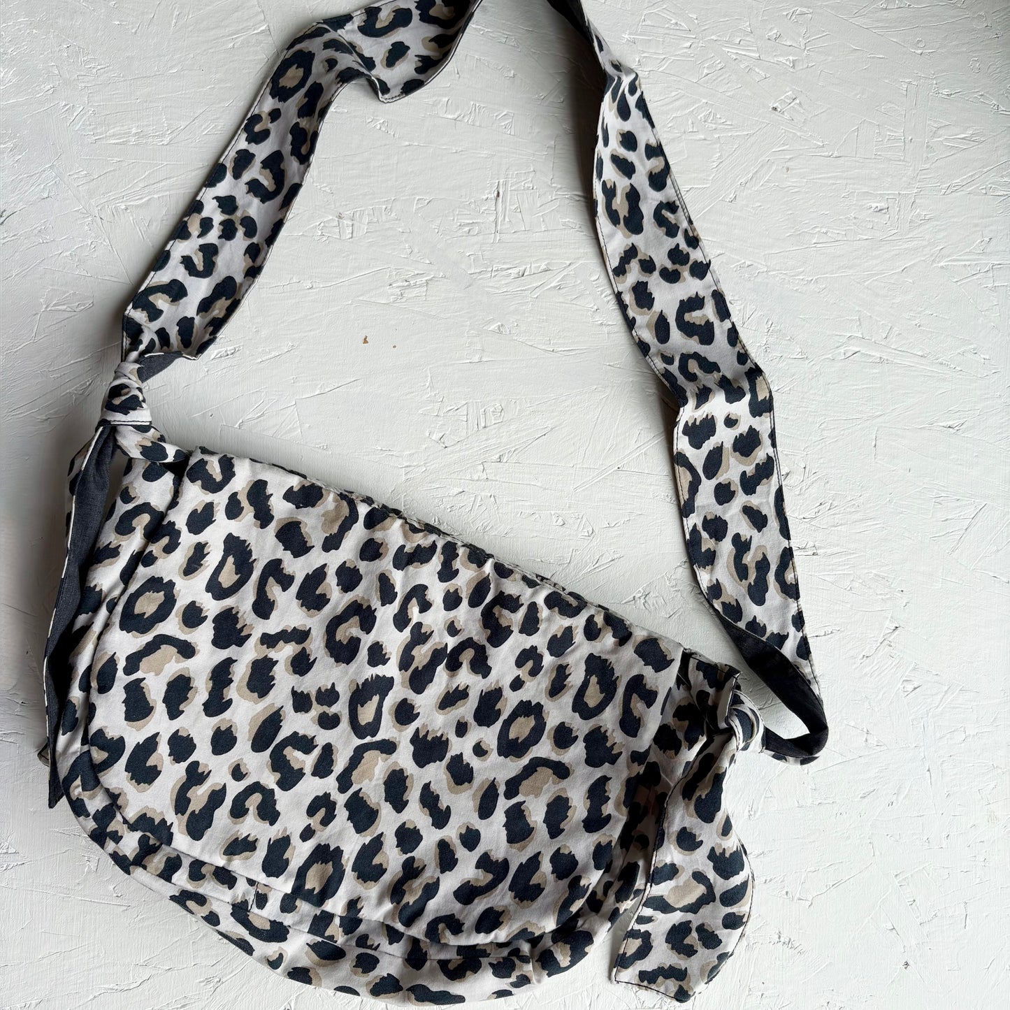 Leopard print and Grey Harper Bag