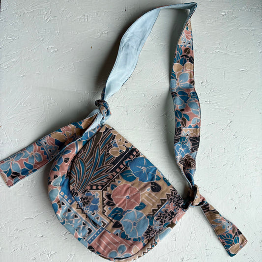 Peach and Blue Mini Harper Bag