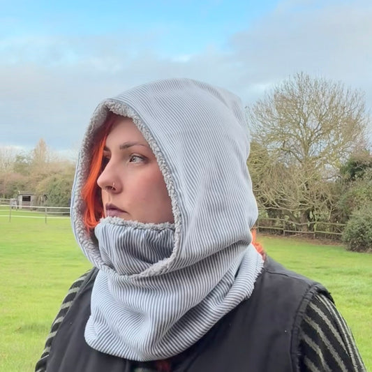 Blue Stripe Snixie Hood