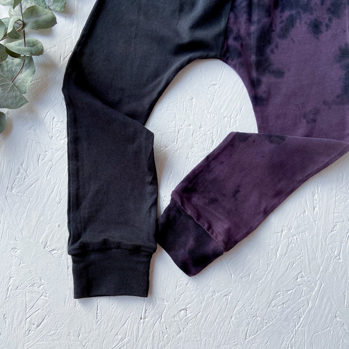Purple Tie Dye/Black Split Skinnies